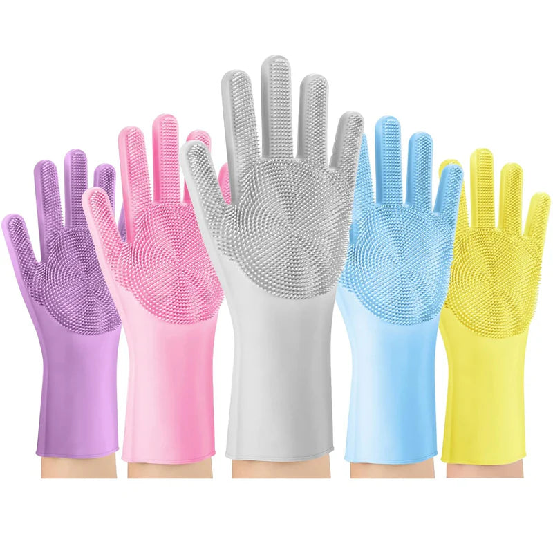 Glovex™ - Silicone Cleaning Gloves for kitchen, bathroom & Pet Grooming