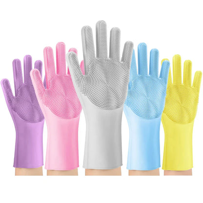 Glovex™ - Silicone Cleaning Gloves for kitchen, bathroom & Pet Grooming