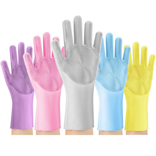 Glovex™ - Silicone Cleaning Gloves for kitchen, bathroom & Pet Grooming