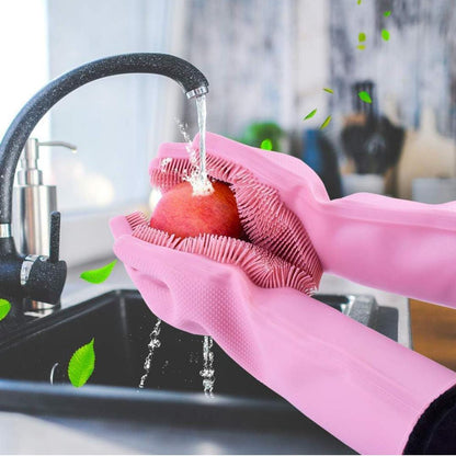 Glovex™ - Silicone Cleaning Gloves for kitchen, bathroom & Pet Grooming